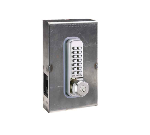 Codelocks Codelocks CL250 with Key Override Gate Box Kit Stainless Steel Finish CDL-99949