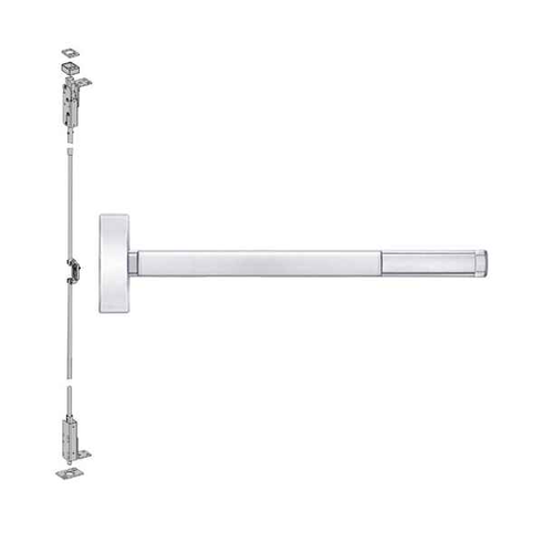 BEST Precision 2608 Series Key Controls Lever Narrow Stile Concealed Vertical Rod Exit Device