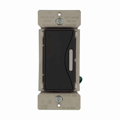 Eaton 9542SG Z-Wave dimmer, 7-step LED light level display, Non-RF device, Flush, 120V, Wire lead, Push pad, Maintained, Silver granit, Fan, LED, INC, CFL, ELV, MLV, FLR, Halogen, Single-pole, Three-way, Single-phase, Multi-location, Polycarbonate