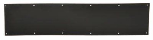 Ives Ives 8400 Matte Black Kick Plate, Four Beveled Edges, Counter Sunk Holes IVE-8400-BLK