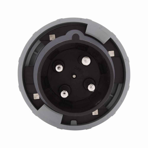 Eaton AH4100P5W Arrow Hart pin and sleeve plug, IP69K Rated, #4 -1/0 AWG, #12 - #16 AWG (pilot), 100A, 3Ø 600V, Back wire, Black, Nickel plated brass, IP67, Nylon, 3-pole, 4-wire, 0.97-1.94in (2.46-5.00cm), Male, 30 HP, Nylon, 3PH