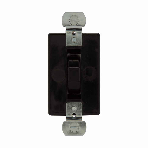 Eaton AH4361 manual motor controller, #14-10 AWG, 10A, Industrial, 600/250V, Back and side, Maintained, Maintained contact, Black, Open, Two-pole, Three-position, Single-phase, Toggle switch, Back and side screw, Double-throw, Thermoset Plastic