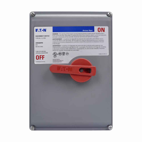 Eaton AHDS60RTCA top cover assembly, Used with 60A motor control disconnect switches
