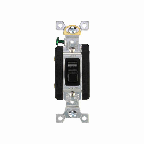 Eaton AH6808UDAC manual motor controller, #14-10 AWG, 20/30A,Industrial, Wall, 600/250V, Back and side, Maintained contact, Black, Open, Two-pole, -20-65˚C, Single-phase, Toggle switch, Copper-alloy terminal, brass screw, Single-throw, Thermoset