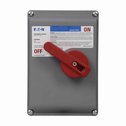 Eaton AHDS30RTCAP top cover assembly, Used with PLC 30A motor control disconnect switches