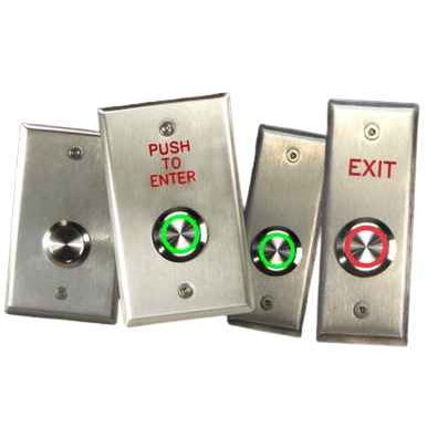 Dortronics WR5276 Series Heavy Duty Exterior Grade Water Proof Switches, 3/4" Round Stainless Entry Button