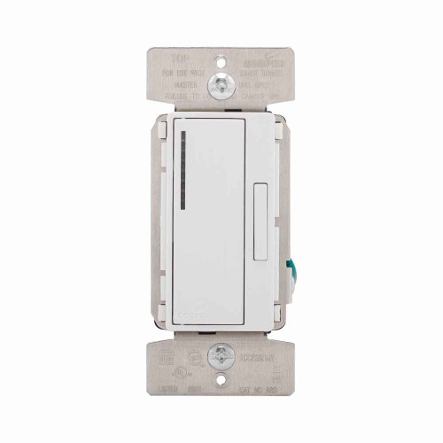 Eaton ARD-C1 Smart dimmer, 7-step LED light level display, Flush, 120V, Wire lead, Push pad, Maintained, Almond, Ivory, White, Fan, LED, INC, CFL, ELV, MLV, FLR, Halogen, Single-pole, Single-phase, Multi-location, Polycarbonate