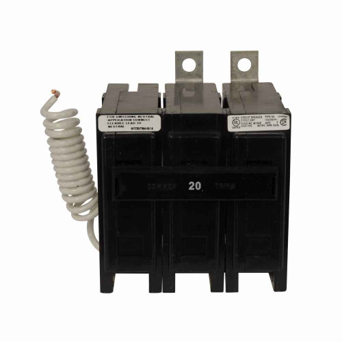 Eaton BAB3020HD Quicklag Industrial Thermal-Magnetic Circuit Breaker, 20A, BAB type, 10 kAIC, Bolt-on mounting, Three-pole, High Intensity Discharge, Non-Interchangeable, 240V Eaton BAB3020HD Quicklag Industrial Thermal-Magnetic Circuit Breaker, 20A, BAB type, 10 kAIC, Bolt-on mounting, Three-pole, High Intensity Discharge, Non-Interchangeable, 240V