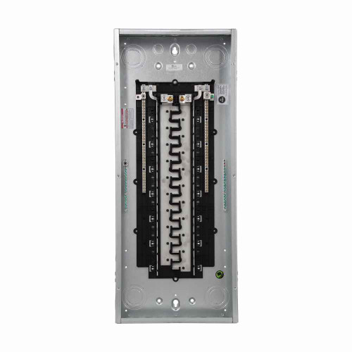 Eaton BRP40L200GW BR main lug loadcenter,Ground bar,Main lug only,200 A,X6,Aluminum,White, NEMA 1,Metallic,10kAIC,CSR2200,Surface,flush,NEMA 1,80 Circuits,Single-pole,40 Spaces,Two hots,a neutral,and a ground,Single-phase,120/240V,#1–300 kcmil