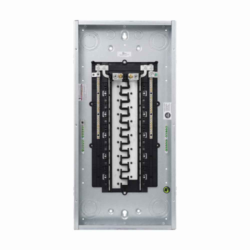 Eaton BRP30L200GW BR main lug loadcenter,Indoor,Main lug only,200 A,X5,Aluminum, NEMA 1,Metallic,10kAIC,CSR2200,Surface,flush,NEMA 1,60 Circuits,Twenty-four pole,30 Spaces,Two hots,a neutral,and a ground,Single-phase,120/240V,#1–300 kcmil