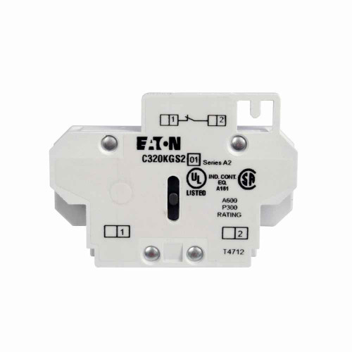 Eaton C320KGS22 Freedom NEMA auxiliary contact, Used on Starter and Contactors, NO NC circuit