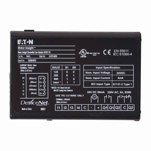 Eaton C441L control product communication module, DeviceNet Communication Module, 24 Vdc, 2 IN/1 OUT modules