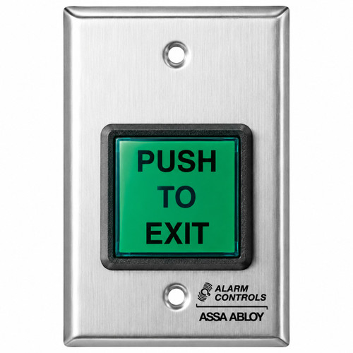 Alarm Controls Alarm Controls TS-2T Series - Request to Exit Station Square Push Button with Electronic Timer ACT-TS-2T