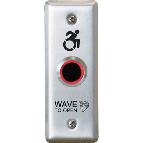 Camden ValueWave CM-221 Series/42 Hand Icon/'Wave to Open' Text/Wheelchair Symbol Faceplate Touchless Switch