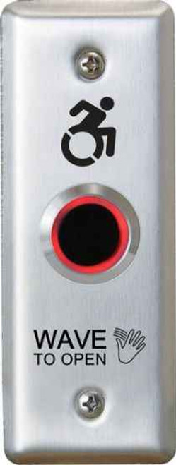 Camden Camden ValueWave CM-221 Series/42 Hand Icon/'Wave to Open' Text/Wheelchair Symbol Faceplate Touchless Switch CM-221-42 Camden Camden ValueWave CM-221 Series/42 Hand Icon/'Wave to Open' Text/Wheelchair Symbol Faceplate Touchless Switch CM-221-42