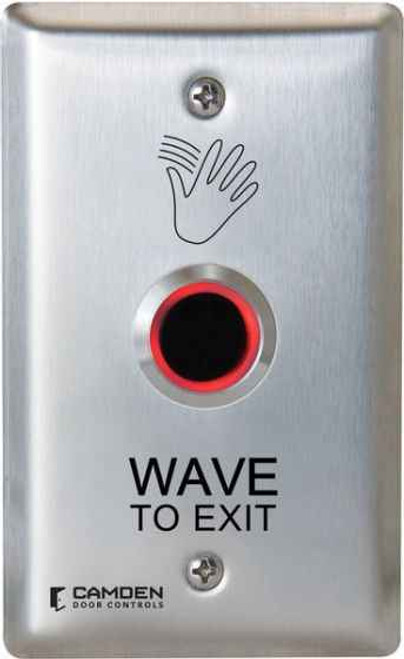 Camden Camden ValueWave CM-221 Series/46 Hand Icon/'Wave to Exit' Text Faceplate Touchless Switch CM-221-46