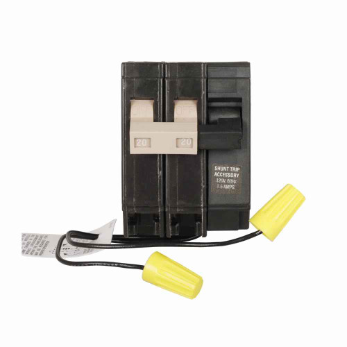 Eaton CH2100ST CH thermal magnetic circuit breaker,Type CH 3/4-Inch standard circuit breaker,100 A,10 kAIC,Two-pole,120/240V,CH,Common breaker trip,#10-1/0 AWG Cu/Al,CH,Type CH Loadcenters,Shunt trip included