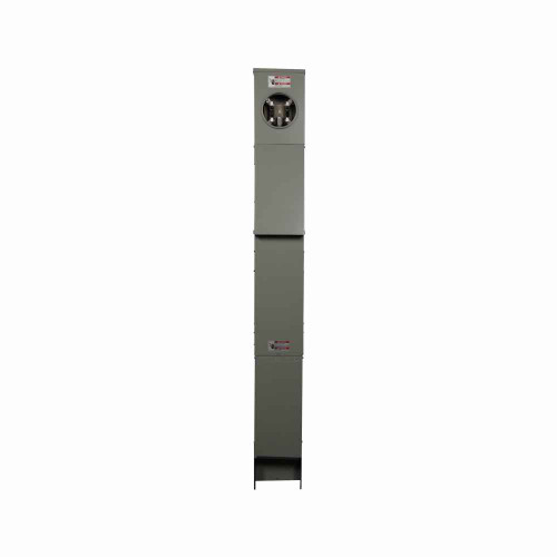 Eaton CHM7N7NP pedestal mount metered, Metered-ring, Non-ground fault, Non-ground fault, Top, Pedestal, Circuits: 4, NEMA 5-20R2GFI, NEMA 5-20R2GFI