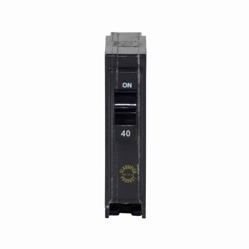 Eaton CHQ140 3/4" Thermal magnetic circuit breakers,Type CHQ 3/4-Inch classified replacement breaker,40 A,10 kAIC,Single-pole,120/240V,CHQ,(1) #14-8 AWG, (2) #14-10 AWG Cu/Al,CHQ,Type CH Loadcenters