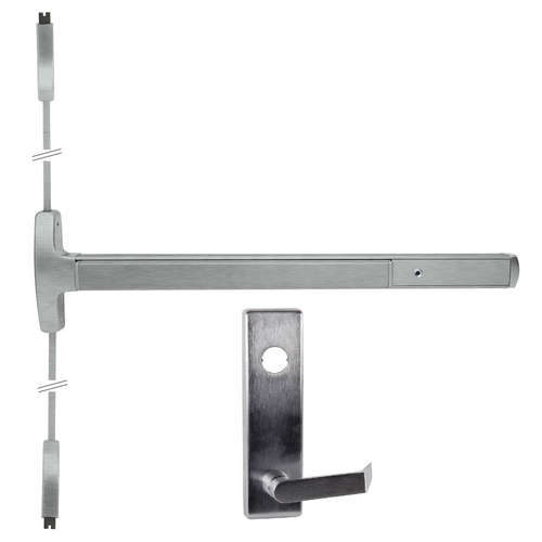 Falcon 24-V Series - Lever Trim - Grade 1 Surface Vertical Rod Exit Device - 3 FT