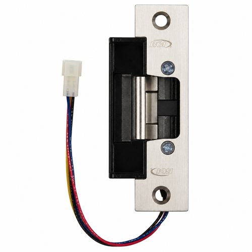 RCI 6514 Electric Strike with 4-7/8" Square Corner Faceplate for Cylindrical and Mortise Locks
