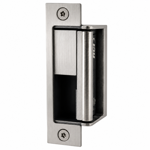RCI F2164 Fire Rated Electric Strike with 4-7/8" Faceplate and Field-Selectable 12/24 VDC Operation