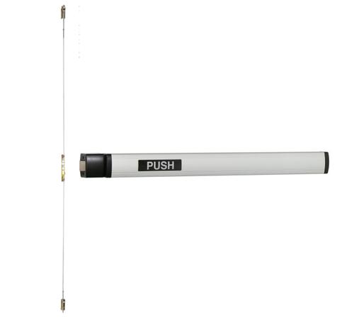 Falcon 1494NL-P Narrow Stile Concealed Vertical Rod Touch Bar Exit Devices - Night Latch 159CA-NL with Pull and Rim Cylinder