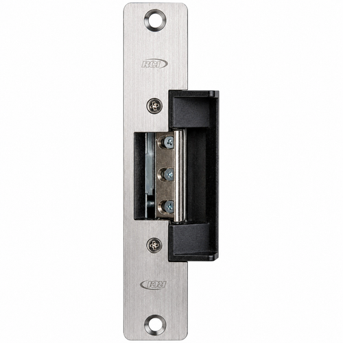 RCI 7 Series Electric Strike with 6-7/8" Round Corner Faceplate for 5/8" Projection Latches