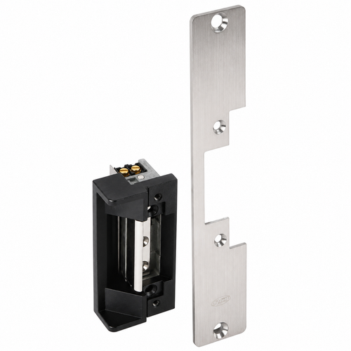 RCI 7308 Electric Strike with 7-15/16" Round Corner Faceplate for Cylindrical and Mortise Locks