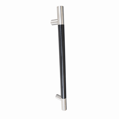 Trimco AP515 1" Diameter Black Anodized Architectural Pull Straight Standoffs Angled Ends