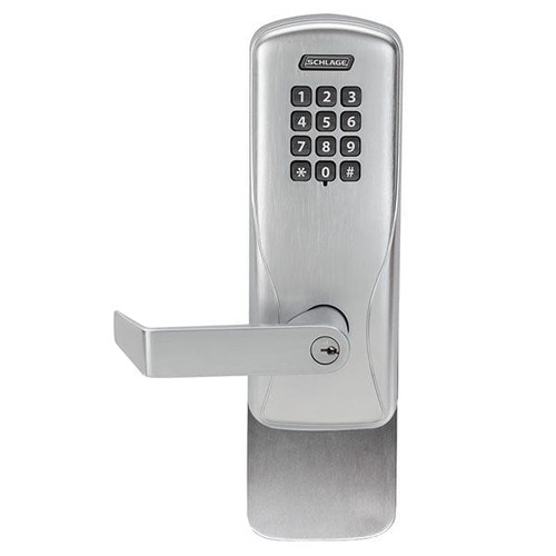 Schlage Electronics CO-100 Standalone Electronic Surface Vertical Rod Exit Device Trim, Classroom/Storeroom Function, Keypad Reader