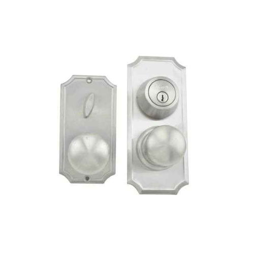 Weslock 1510 Unigard Interconnected Entry Handleset with Impressa Knob, Combined Faceplate & ASA Strikes