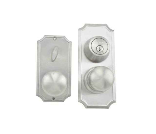 Weslock Weslock 1510 Unigard Interconnected Entry Handleset with Impressa Knob, Combined Faceplate & ASA Strikes WES-1510-I