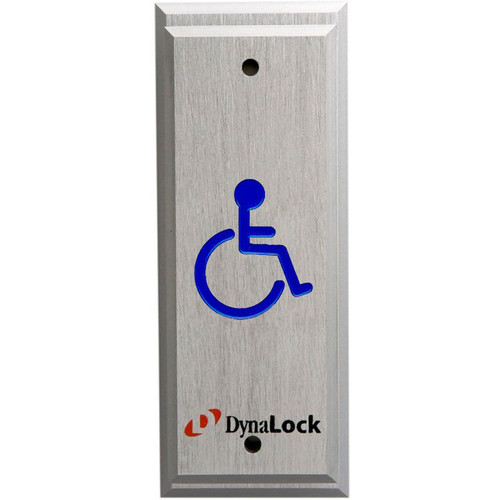 DynaLock 6845 Series Handicapped Pushplates, Narrow, Momentary DPDT