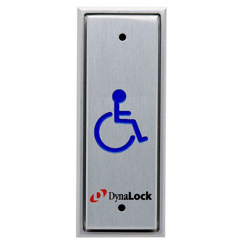 DynaLock 6895 Series Handicapped Pushplates, Recessed Narrow, Momentary DPDT