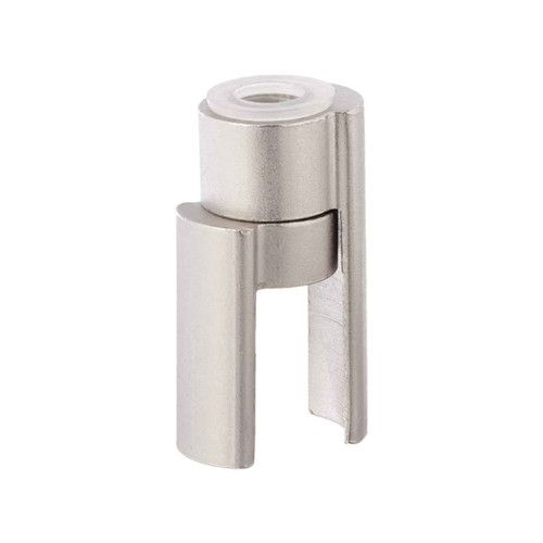 Delaney Door Saver III Hinge Pin Door Stop in Satin Nickel finish — hinge pin mount, compact barrel design