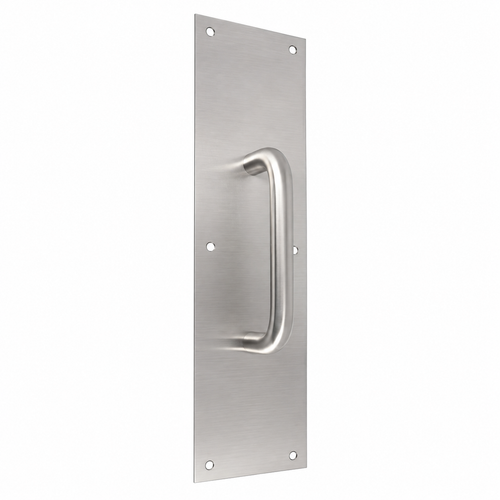 Don-Jo 7120 Pull Plate with Round Pull — 16" x 4" Commercial Door Trim