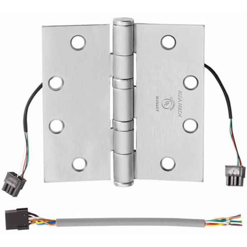 McKinney T4A3386 Square Corner Heavy Weight Full Mortise Hinge with ElectroLynx Quick Connect Concealed Circuit