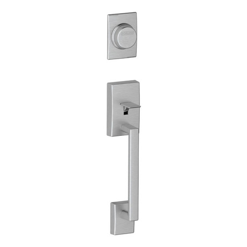 Schlage F92 Century Dummy Exterior Handleset, front view on white background