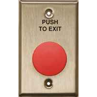 Detex PB-2100 Series Push Button Control with Shroud and Form C Terminals