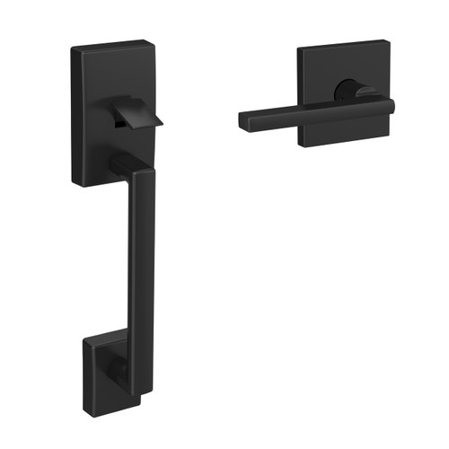 Schlage Residential FC285 - Custom Schlage Century Lower Handleset with Interior Latitude Lever and Collins Rose
