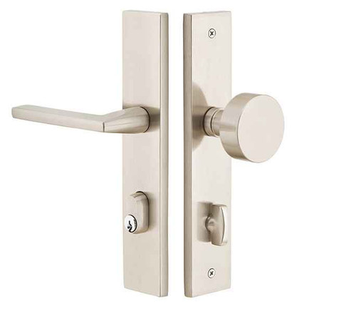 Emtek Emtek 7442 STRETTO Narrow Trim Lockset, 2" x 10-1/2" Concord Keyed, Brass Tubular, Single Cylinder EMTEK-7442