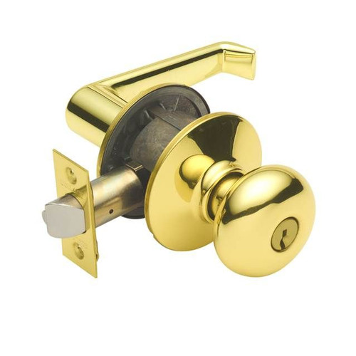 Schlage Residential F51A - Entry Lock - Plymouth Knob, C Keyway with 16211 Latch and 10063 Strike