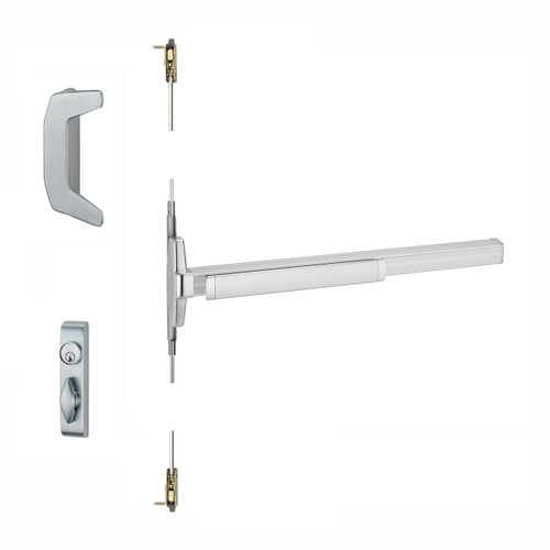 Von Duprin 3347A/3547A TL - F - Fire Rated Concealed Vertical Rod Exit Device - Turn Lever Trim