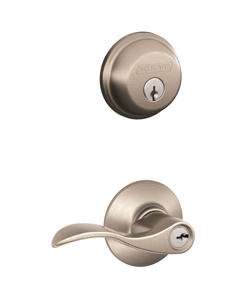 Schlage Residential FB50 - Accent Single Cylinder Keyed Entry Door Knob Set and Deadbolt Combo