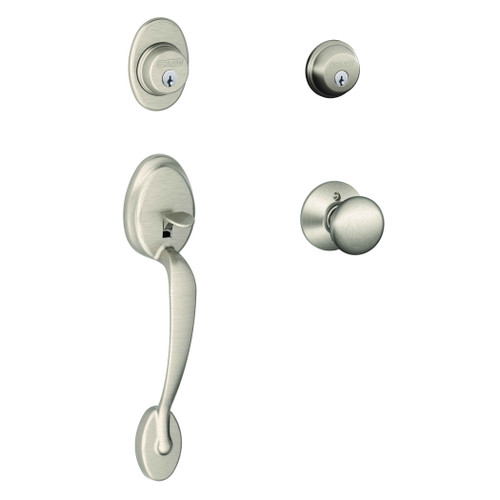 Schlage Residential Schlage Residential F60 - Plymouth Sectional Single Cylinder Keyed Entry Handleset with Plymouth Knob SCR-F60-KEYED-PLY-PLY