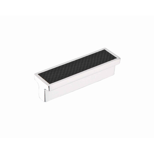 Emtek Carbon Fiber Cabinet Bin Pull - Black, Schaub Collection