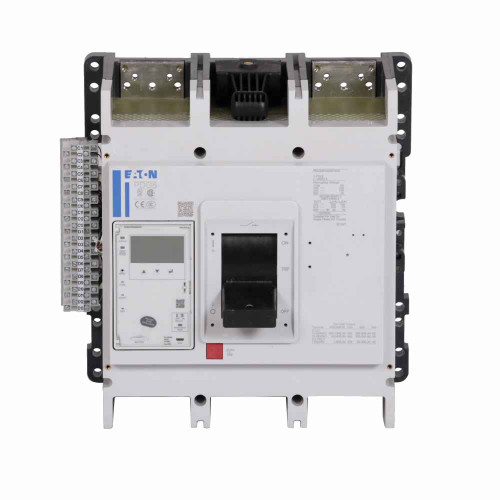 Eaton PDG62P2500P4WM Power Defense molded case circuit breaker, Globally Rated, Frame 6, Two Pole, 2500A, 100kA/480V, PXR25 ARMS LSI w/ Modbus RTU, ZSI and Relays, No Terminals (Metric Tapped Conductors)