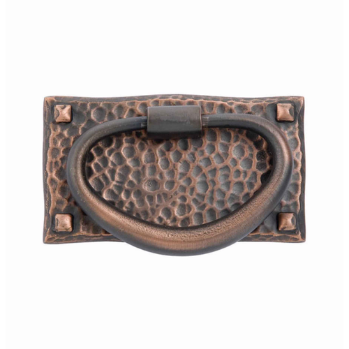 Emtek Hammered Oval Cabinet Pull, Schaub Collection