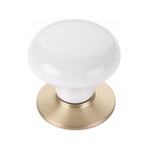 Emtek Emtek Ice White Porcelain Cabinet Knob with Base EMTEK-ICE-WHITE-PORCELAIN-CABINET-KNOB-WITH-BASE